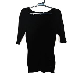エポカ(EPOCA)のエポカ 半袖カットソー サイズ40 M - 黒(カットソー(半袖/袖なし))