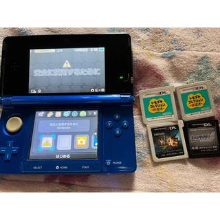 【お値下げ要相談❗️】Nintendo 3DS ブルー　カセット4種類付き