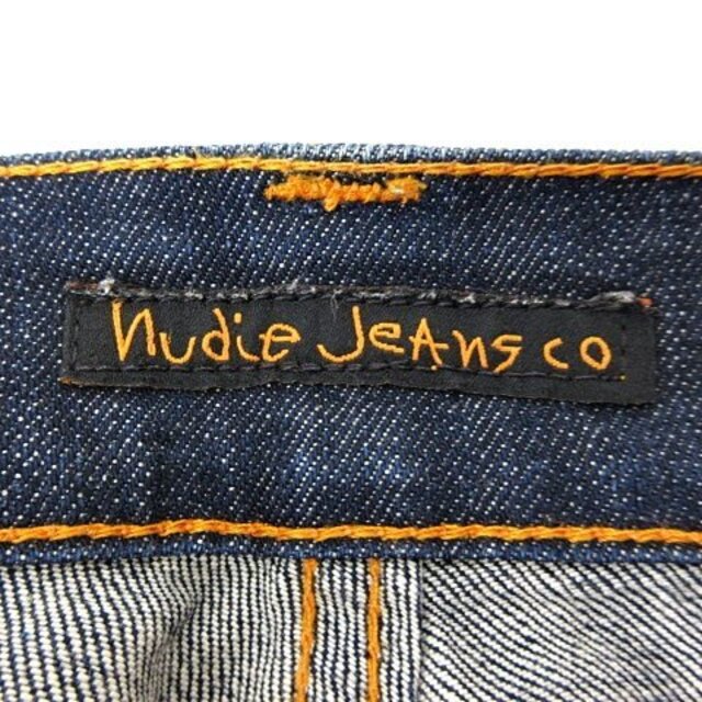 Nudie Jeans(ヌーディジーンズ)のデニム ジーンズ スキニー ストレッチ レザーパッチ インディゴ W27 L32 メンズのパンツ(デニム/ジーンズ)の商品写真