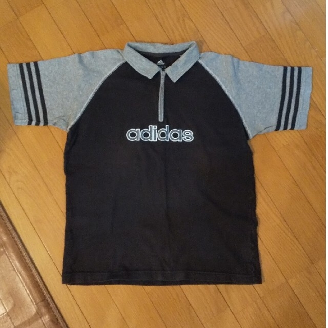 adidas(アディダス)のアディダス・ジップアップシャツ キッズ/ベビー/マタニティのキッズ服男の子用(90cm~)(Tシャツ/カットソー)の商品写真