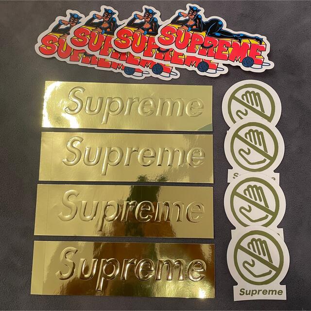 supreme gold box logo sticker ステッカー ゴールド