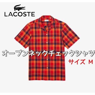 ラコステ(LACOSTE)の【新品タグ付き】ラコステ LACOSTE オープンネックチェックシャツ M(シャツ)