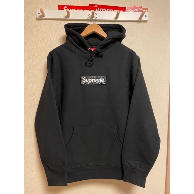 Supreme Bandana Box Logo Hooded 黒 L