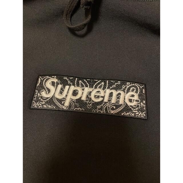 Supreme Bandana Box Logo Hooded 黒 L