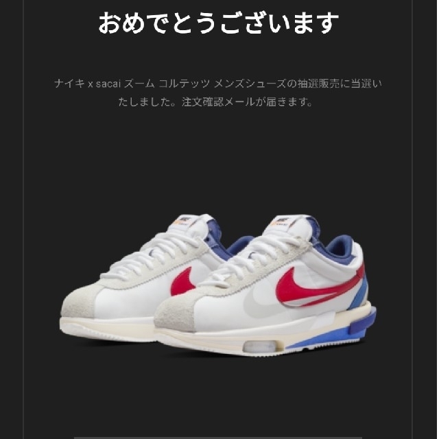 sacai(サカイ)のsacai Nike Zoom Cortez サカイ ナイキ ズーム コルテッツ メンズの靴/シューズ(スニーカー)の商品写真