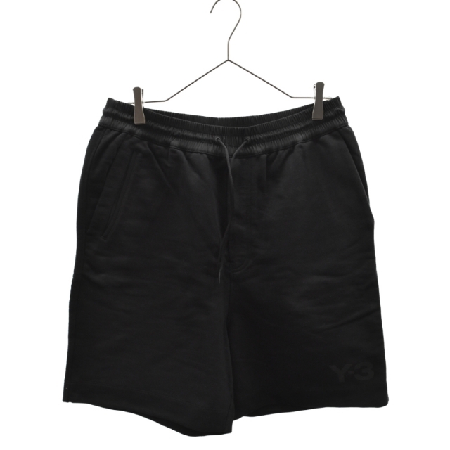 Y-3(ワイスリー)のY-3 ワイスリー 20SS CLASSIC TERRY SHORTS 裾ロゴ スウェットショーツ ハーフパンツ ブラック FN3394 メンズのパンツ(ショートパンツ)の商品写真