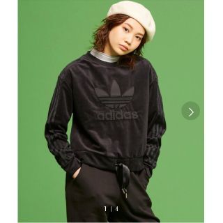 【専用】adidas　ベロアプルオーバー(S)(トレーナー/スウェット)