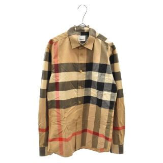 バーバリー(BURBERRY)のBURBERRY バーバリー CHECK STRETCH COTTON POPLIN SHIRT ポプリンシャツ ノバチェック長袖シャツ 8010213 ブラウン(シャツ)