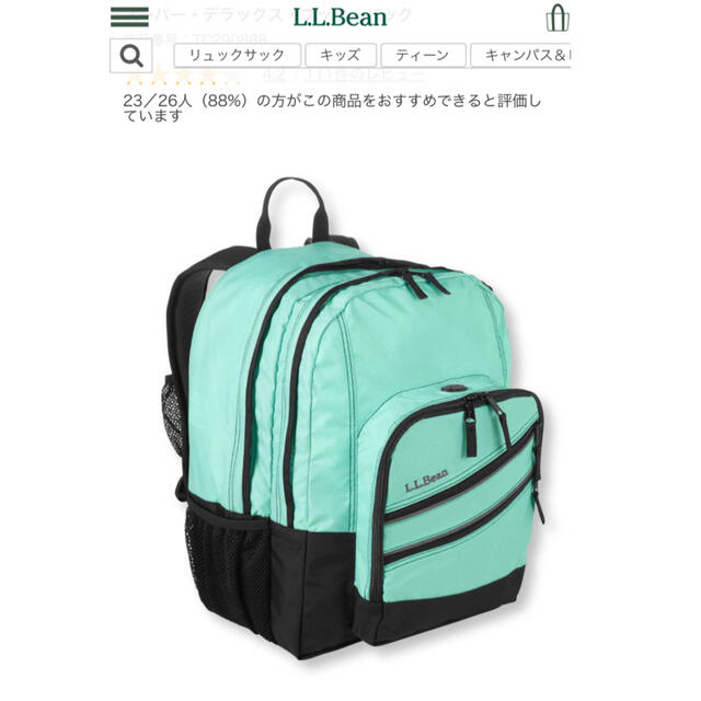 未使用   LLbean バックパック