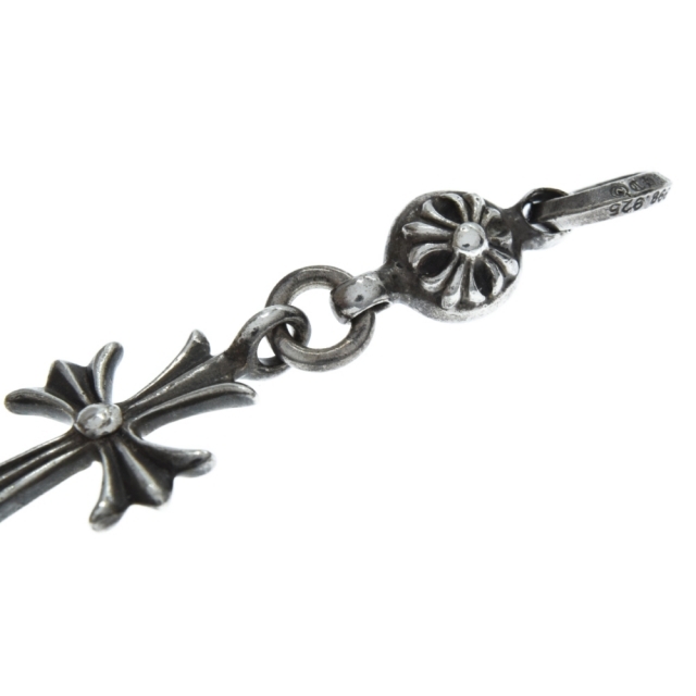 CHROME HEARTS クロムハーツ 1B TNY CH CRS 1DIA ワン ボール タイニー CH クロス 1Pダイヤ チャーム ネックレストップ シルバー