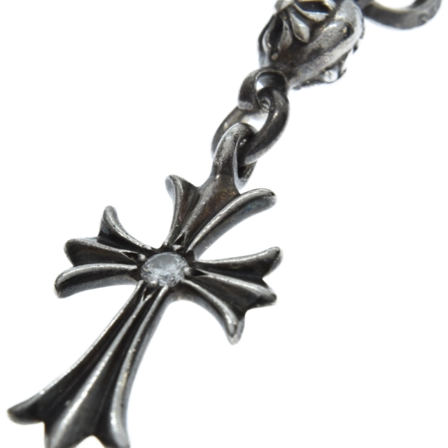 CHROME HEARTS クロムハーツ 1B TNY CH CRS 1DIA ワン ボール タイニー CH クロス 1Pダイヤ チャーム ネックレストップ シルバー