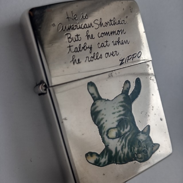 ZIPPO(ジッポ)　アメリカンショートヘア　猫　ネコ メンズのファッション小物(タバコグッズ)の商品写真