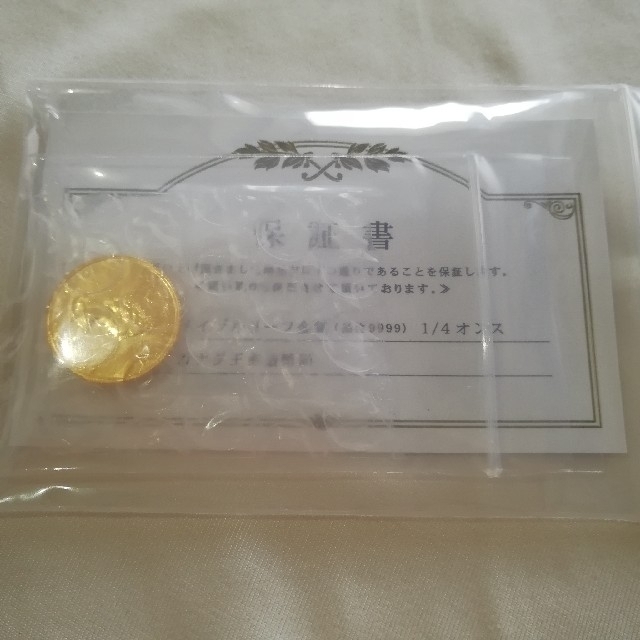 ペンダントトップにも最適　メープルリーフ金貨　1/4oz　メイプルリーフ金貨 レディースのアクセサリー(ネックレス)の商品写真