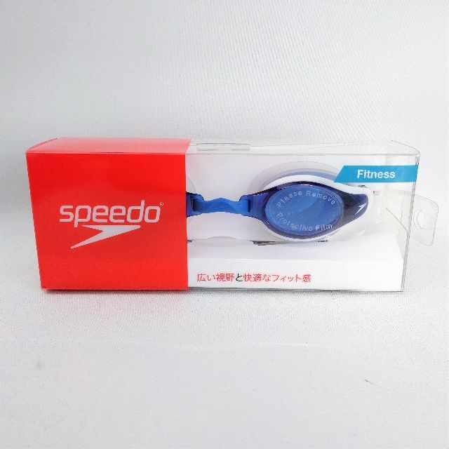 SPEEDO(スピード)の■新品■スピード フィットネスモデル スイミングゴーグル  ホワイト×ブルー スポーツ/アウトドアのトレーニング/エクササイズ(トレーニング用品)の商品写真