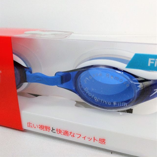 SPEEDO(スピード)の■新品■スピード フィットネスモデル スイミングゴーグル  ホワイト×ブルー スポーツ/アウトドアのトレーニング/エクササイズ(トレーニング用品)の商品写真