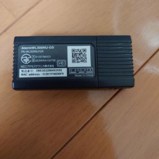 エヌイーシー(NEC)の【中古】　AtermWL300NU-GS(PC周辺機器)