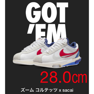 ナイキ(NIKE)のsacai × Nike Zoom Cortez ナイキ  サカイ　ズーム(スニーカー)