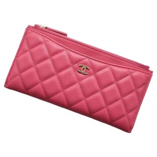 シャネル(CHANEL)のシャネル ポーチ マトラッセ キャビアスキン A84107 CHANEL 小物入れ ピンク(ポーチ)