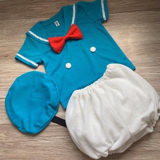 ドナルドコスチューム　コスプレ　子供用　ディズニー　ハンドメイド　100センチ(衣装一式)