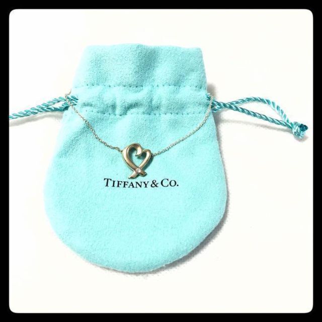 Tiffany ネックレス　ペンダント　ラビングハート　ダイヤ　シルバー