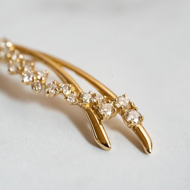 K18ダイヤモンドネックレス D:0.30ct H&C DPSカード付