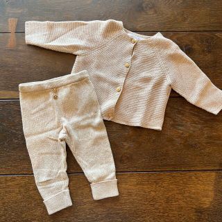 ザラキッズ(ZARA KIDS)のZara / baby cotton knit cardigan&pants(カーディガン/ボレロ)