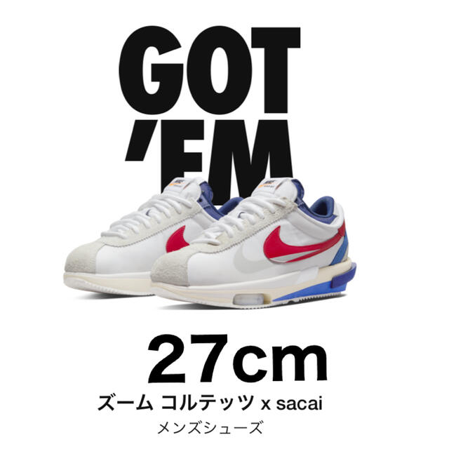 公式専門店 sacai × Nike Zoom Cortez ナイキ サカイ