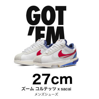 ナイキ(NIKE)のsacai × Nike Zoom Cortez ナイキ　サカイ(スニーカー)