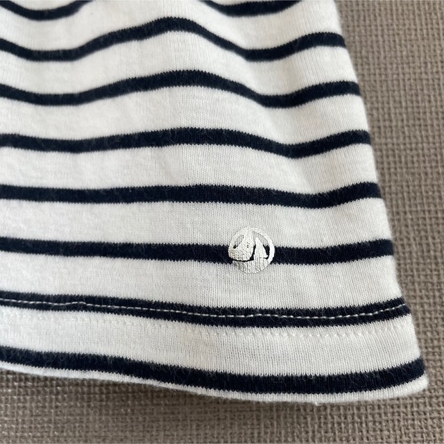 PETIT BATEAU(プチバトー)の【専用】プチバトー ୨୧マリニエール 切り替え 長袖ワンピース 12m 74cm キッズ/ベビー/マタニティのベビー服(~85cm)(ワンピース)の商品写真