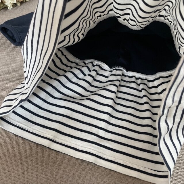 PETIT BATEAU(プチバトー)の【専用】プチバトー ୨୧マリニエール 切り替え 長袖ワンピース 12m 74cm キッズ/ベビー/マタニティのベビー服(~85cm)(ワンピース)の商品写真