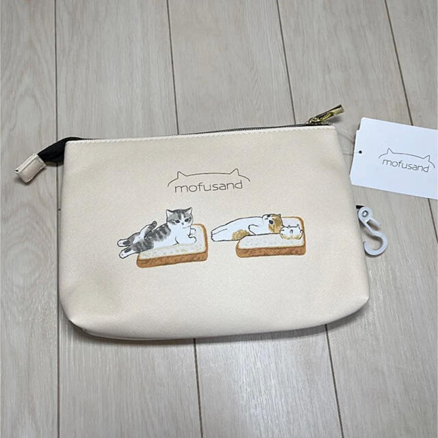 【レビューを書けば送料当店負担】 新品 モフサンド ダブルファスナーポーチ スイーツにゃん