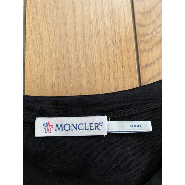 MONCLER ダブルワッペンロゴ Tシャツ ブラック Lサイズ