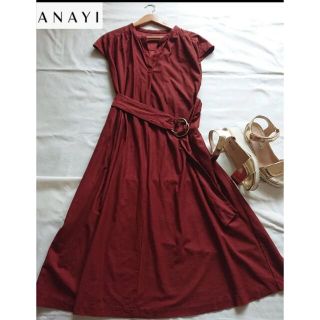 アナイ(ANAYI)のANAYI ワンピース　レッド(ロングワンピース/マキシワンピース)