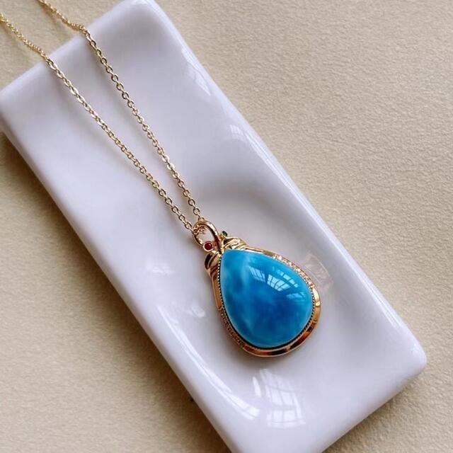 スーパーセール期間限定 ⭐︎【天然】ラリマー ペンダントトップ k18