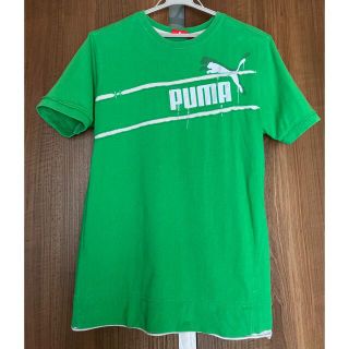 プーマ(PUMA)のメンズ　プーマ　半袖Tシャツ　Sサイズ　グリーン　緑(Tシャツ/カットソー(半袖/袖なし))