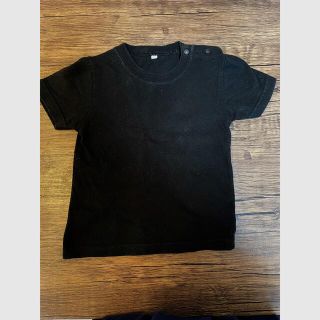 ムジルシリョウヒン(MUJI (無印良品))の無印良品　黒Tシャツ　90(Tシャツ/カットソー)