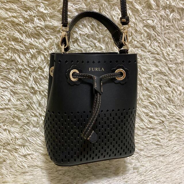 サイズ Furla ショルダーバッグ レザー 黒の通販 by used collection