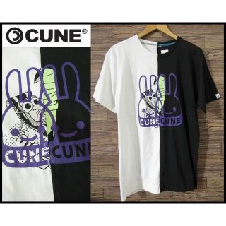 キューン(CUNE)のCY3 G① 新品 キューン 吉祥寺店 限定 リメイク うさぎ Tシャツ 白 黒(Tシャツ/カットソー(半袖/袖なし))