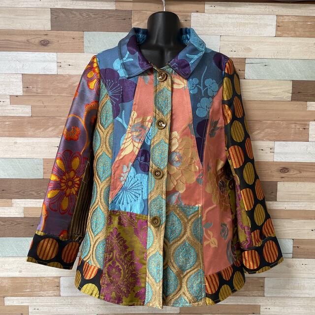 SPIGA】激レア♡パッチワークデザインジャケット♡ SPIGA】激レア♡パッチワークデザインジャケット♡