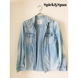 スピックアンドスパン(Spick & Span)の【Spick&Span】ユーズド加工デニムシャツ　長袖(シャツ/ブラウス(長袖/七分))