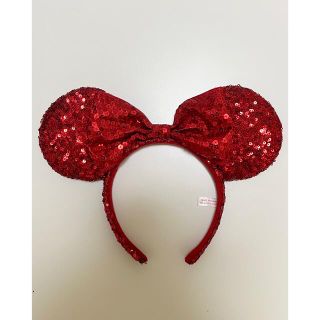 ディズニー(Disney)のディズニー カチューシャ スパンコール red(キャラクターグッズ)