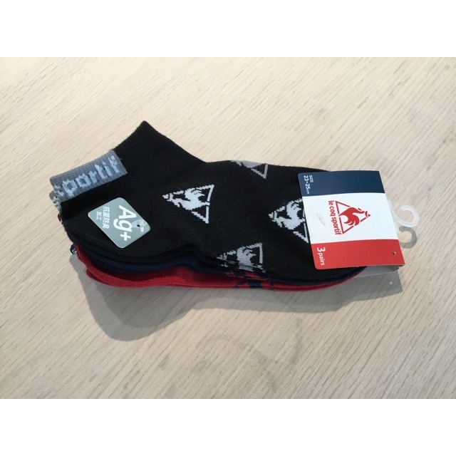 le coq sportif(ルコックスポルティフ)のルコック☆レディース ショートソックス 3足カラーセット Ag+加工☆未使用品 レディースのレッグウェア(ソックス)の商品写真