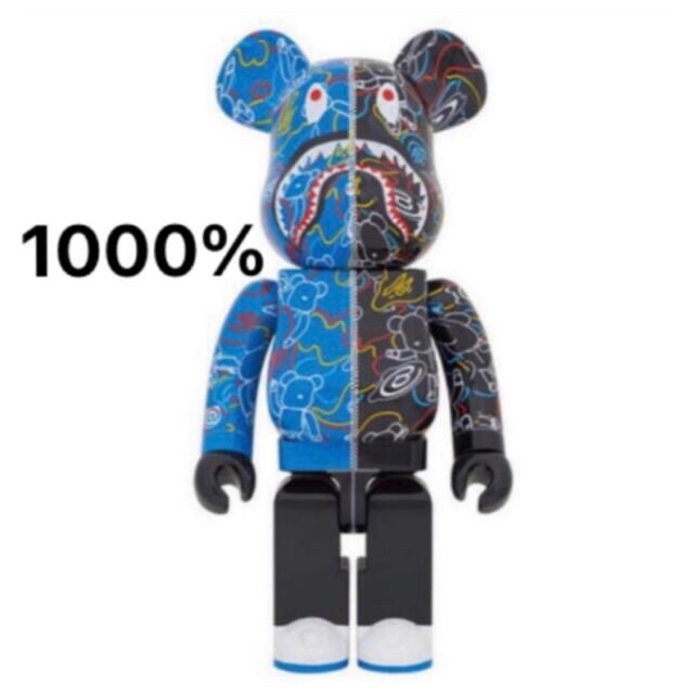 その他BAPE(R) BE@RBRICK LINE CAMO SHARK 1000％