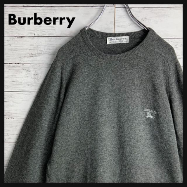 【定番デザイン】バーバリー Burberry ロゴ刺繍入りセーター ニットのサムネイル