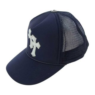 クロムハーツ(Chrome Hearts)のCHROME HEARTS クロムハーツ（原本無） 帽子 TRUCKER CAP クロスパッチ メッシュ トラッカーキャップ ネイビー系【中古】(その他)