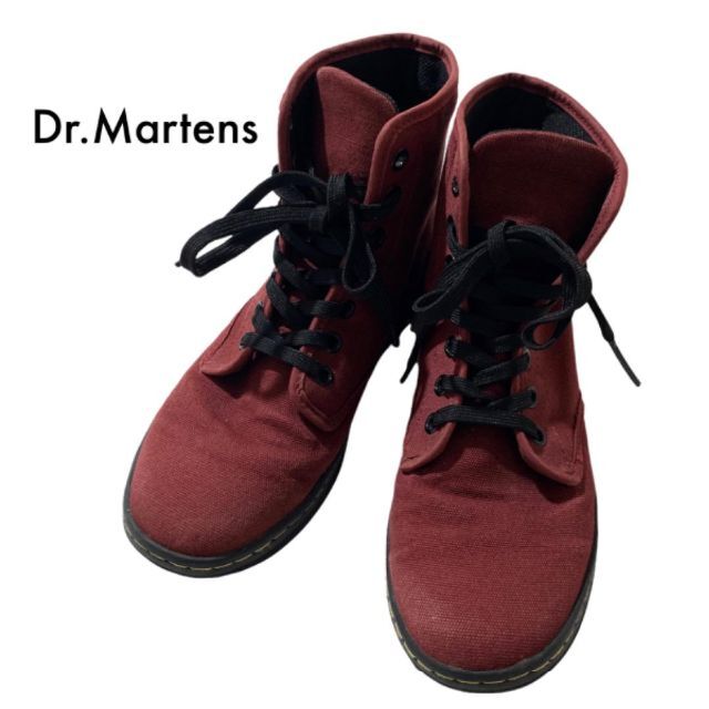 Dr.Martens - ドクターマーチン 7ホール キャンバス ハイカット スニーカー レッド 24cmの通販 by #coto｜ドクター