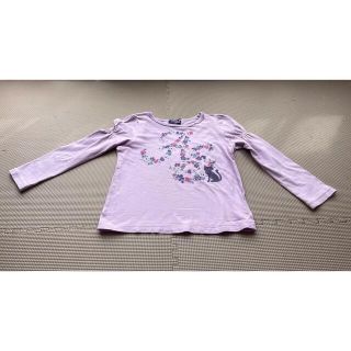 アナスイミニ(ANNA SUI mini)のアナスイミニ　長袖Tシャツ　110 ラベンダー　猫(Tシャツ/カットソー)