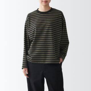 ムジルシリョウヒン(MUJI (無印良品))の【MUJI LABO】超長綿天竺編みクルーネック長袖Tシャツ(Tシャツ/カットソー(七分/長袖))