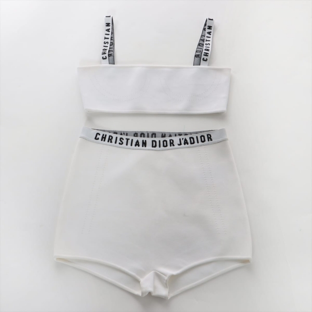 Christian Dior - クリスチャンディオール  レーヨン×ナイロン  ホワイト レディース スー
