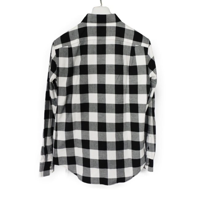MONCLER(モンクレール)のモンクレール フランネル コットン チェックシャツ L ホワイト ブラック CAMICIA 長袖シャツ F20912F70260 メンズのトップス(シャツ)の商品写真